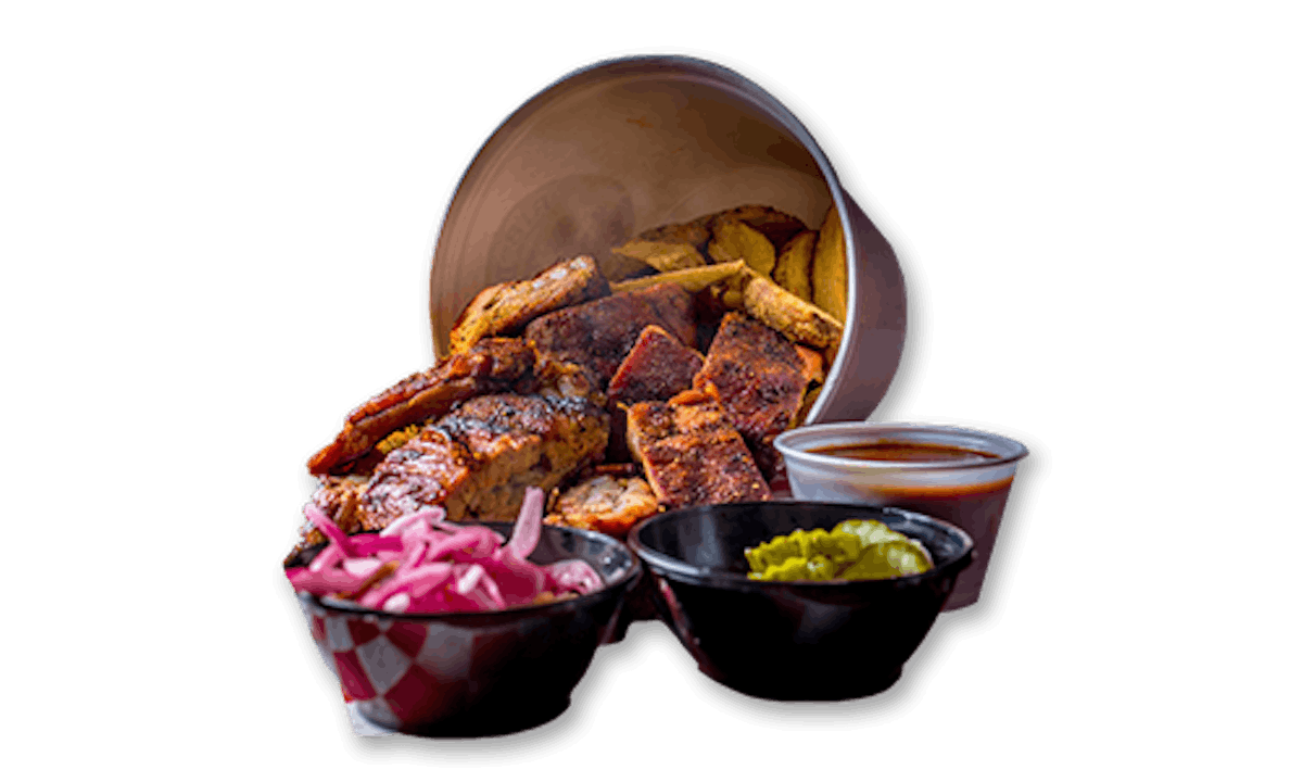 Order Southside Rib Tip Bucket food online from Famous Dave's store, North Olmsted on bringmethat.com