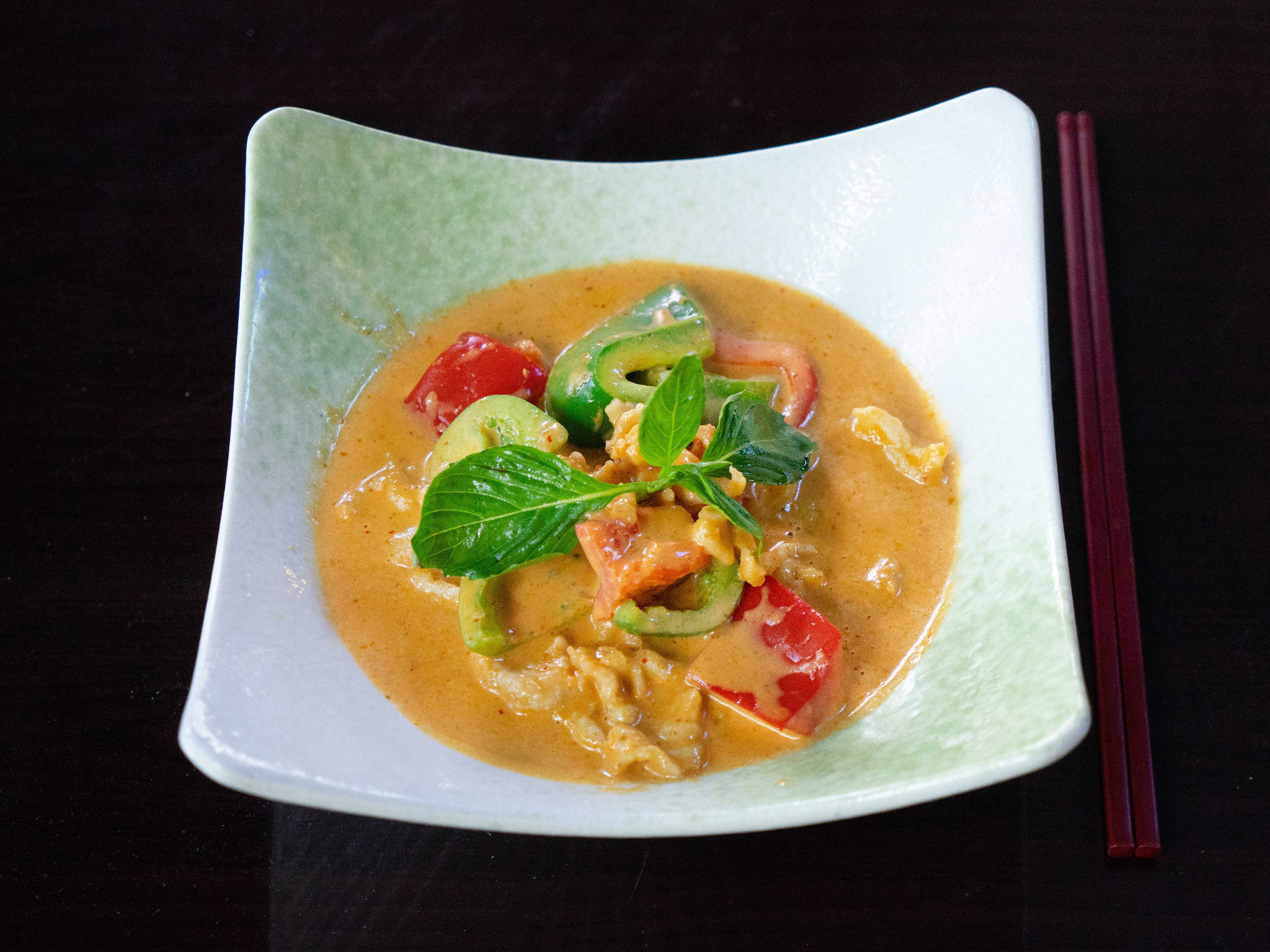Order 18. Panang Curry food online from O'Ginger Bistro store, Seattle on bringmethat.com
