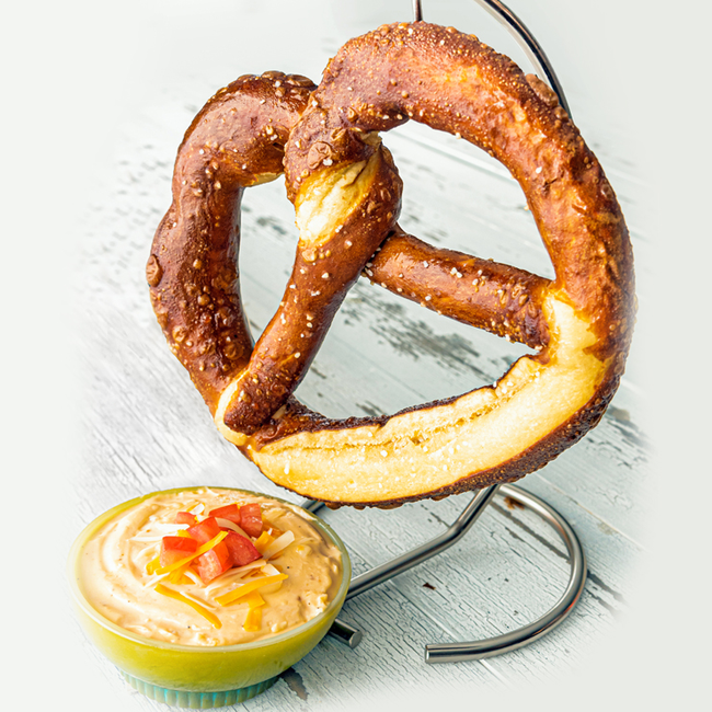 Order Bavarian Pretzel and Beer Cheese Dip food online from Hurricane Grill And Wings store, Round Rock on bringmethat.com