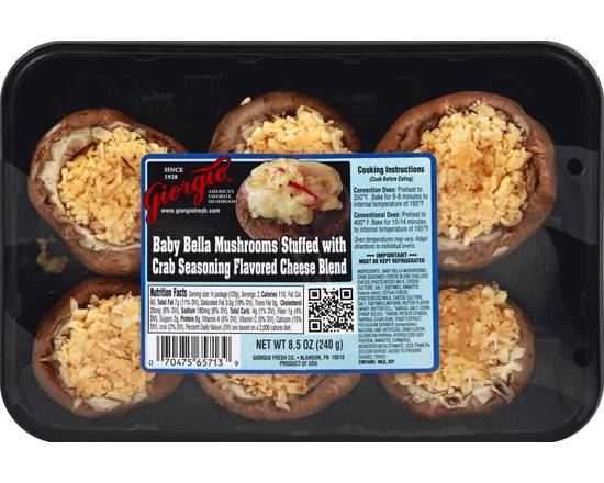 Order Giorgio · Baby Bella Mushrooms Stuffed with Crab Seasoning Cheese Blend (8.5 oz) food online from ACME Markets store, Thornwood on bringmethat.com
