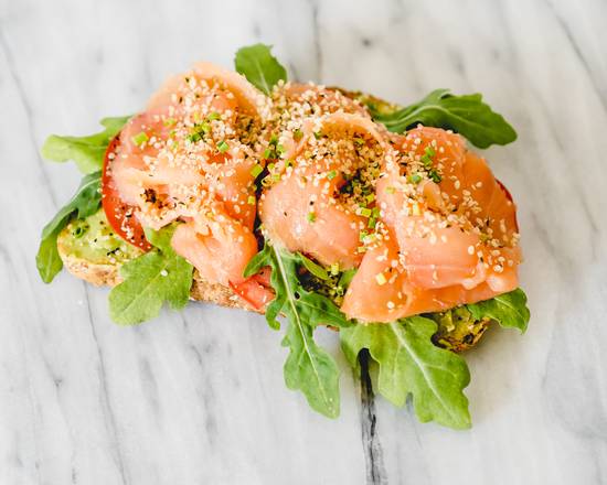 Order Avocado Toast with Salmon food online from Dom Coffee store, Avon on bringmethat.com