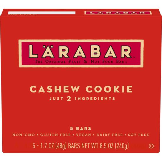 Order Larabar Bars, 5 CT, Cashew Cookie food online from Cvs store, ARCADIA on bringmethat.com
