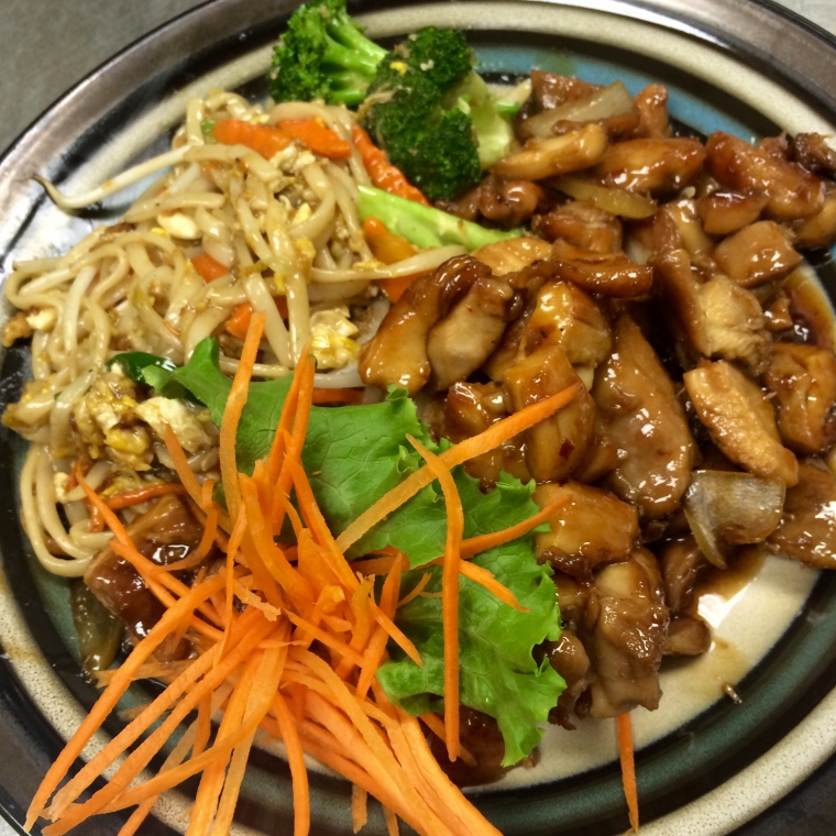 Order Bourbon Chicken with Noodles food online from Thai Silver Spoon store, Springboro on bringmethat.com