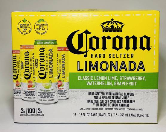 Order Corona Hard Seltzer Limonada 12pk food online from Windy City Liquor Market store, El Cajon on bringmethat.com