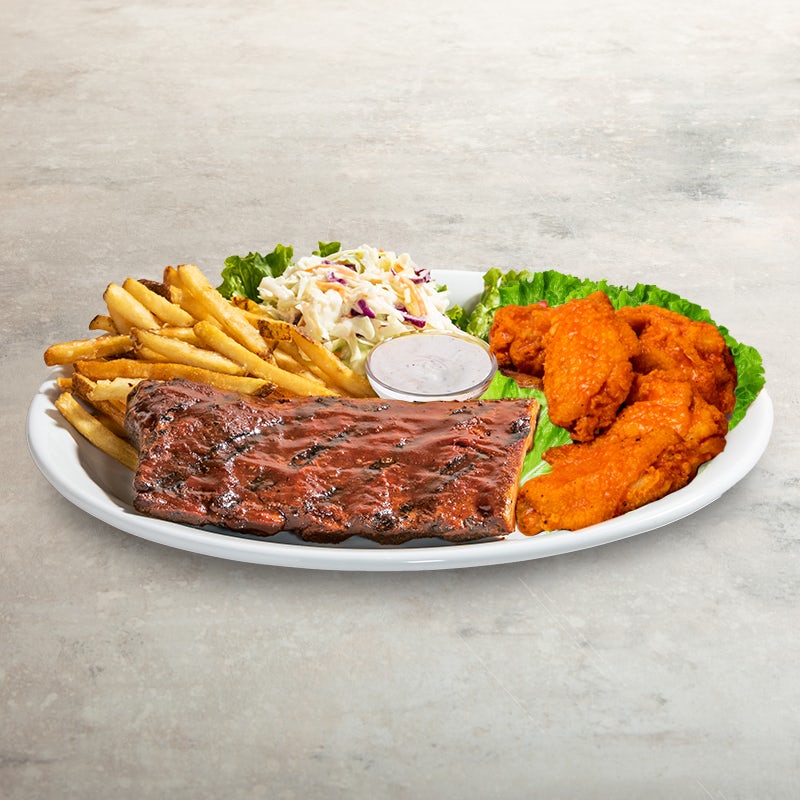 Order HALF RACK BBQ RIBS & WINGS food online from Norms store, Riverside on bringmethat.com