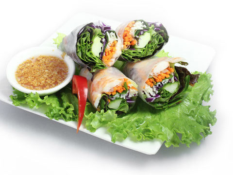 Order 12. Fresh Spring Rolls food online from Phuket Thai Restaurant store, Redondo Beach on bringmethat.com