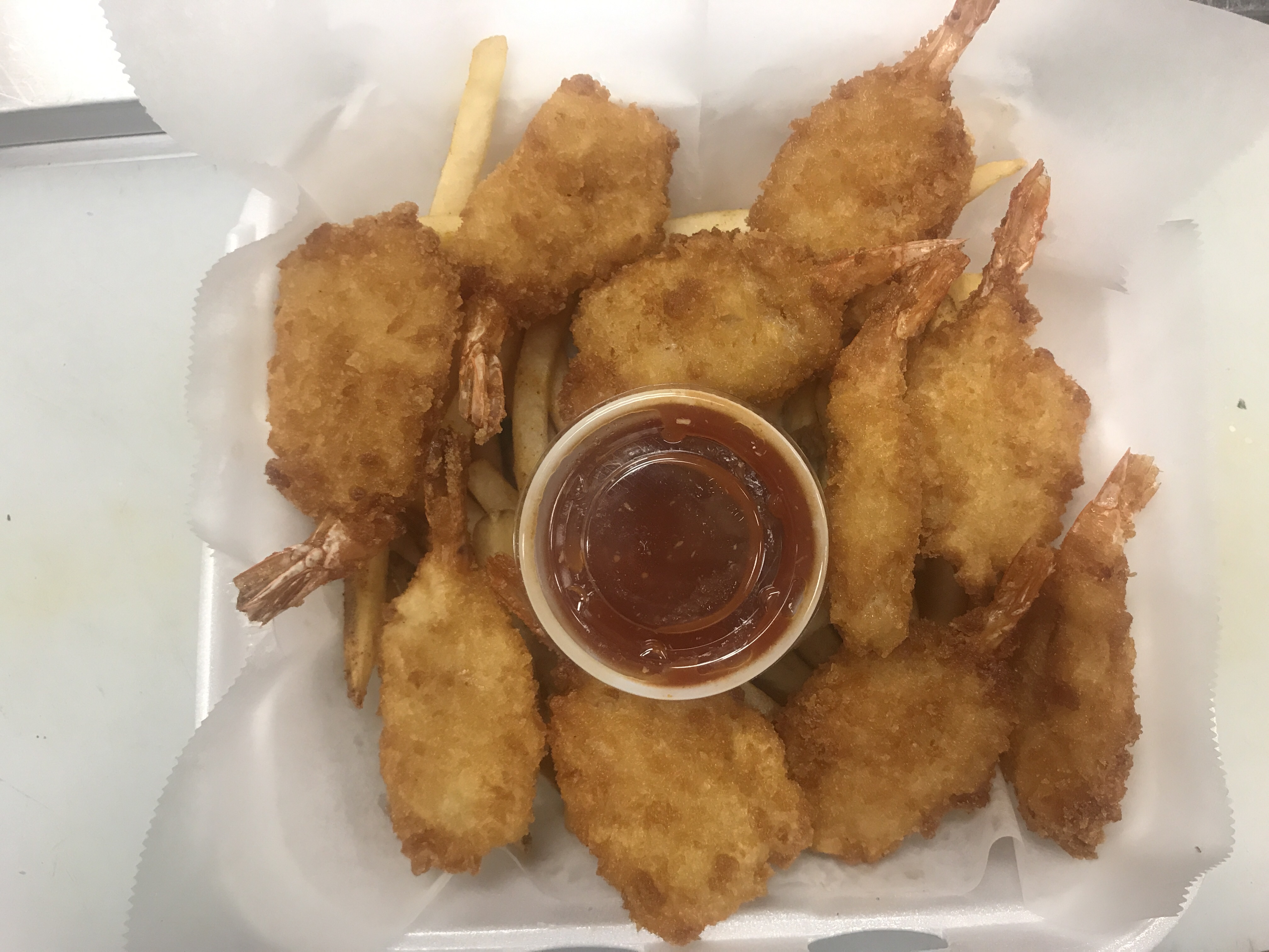 Order 10 Piece Shrimp and Chips food online from Mj Fish And Chips store, Dayton on bringmethat.com
