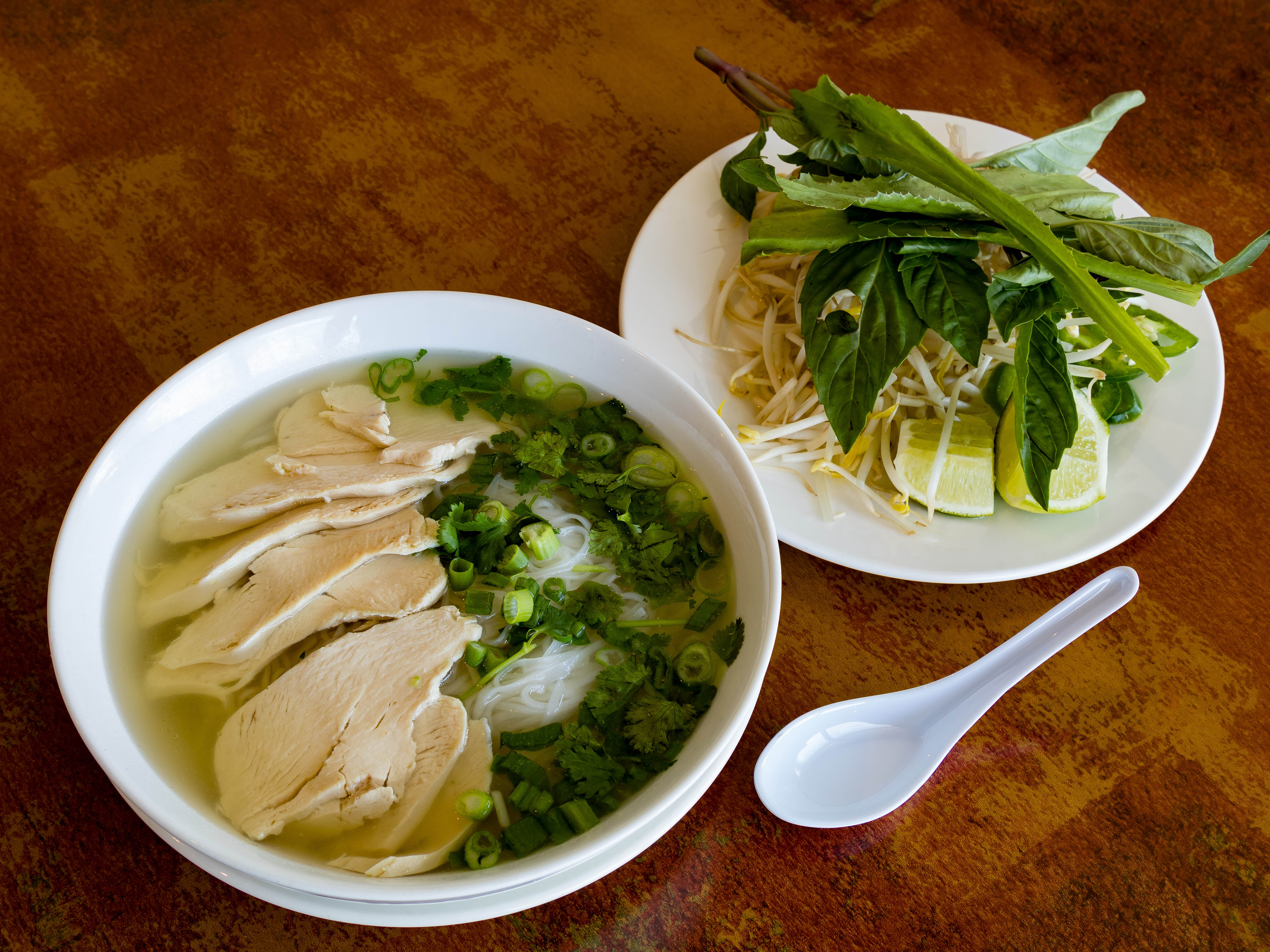 Order 59. Pho with White Meat Chicken food online from Pho Saigon store, Philadelphia on bringmethat.com