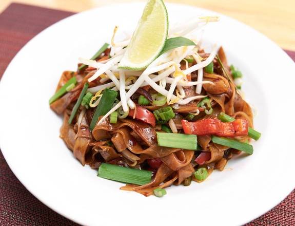 Order Pad Kee Mao (Thai Drunken Noodles) food online from Basil Indian and Thai Grill store, Montclair on bringmethat.com