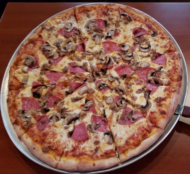 Order The Big Vinny Pizza - Small 10'' food online from Pezzella's Villa Napoli store, Sunnyvale on bringmethat.com