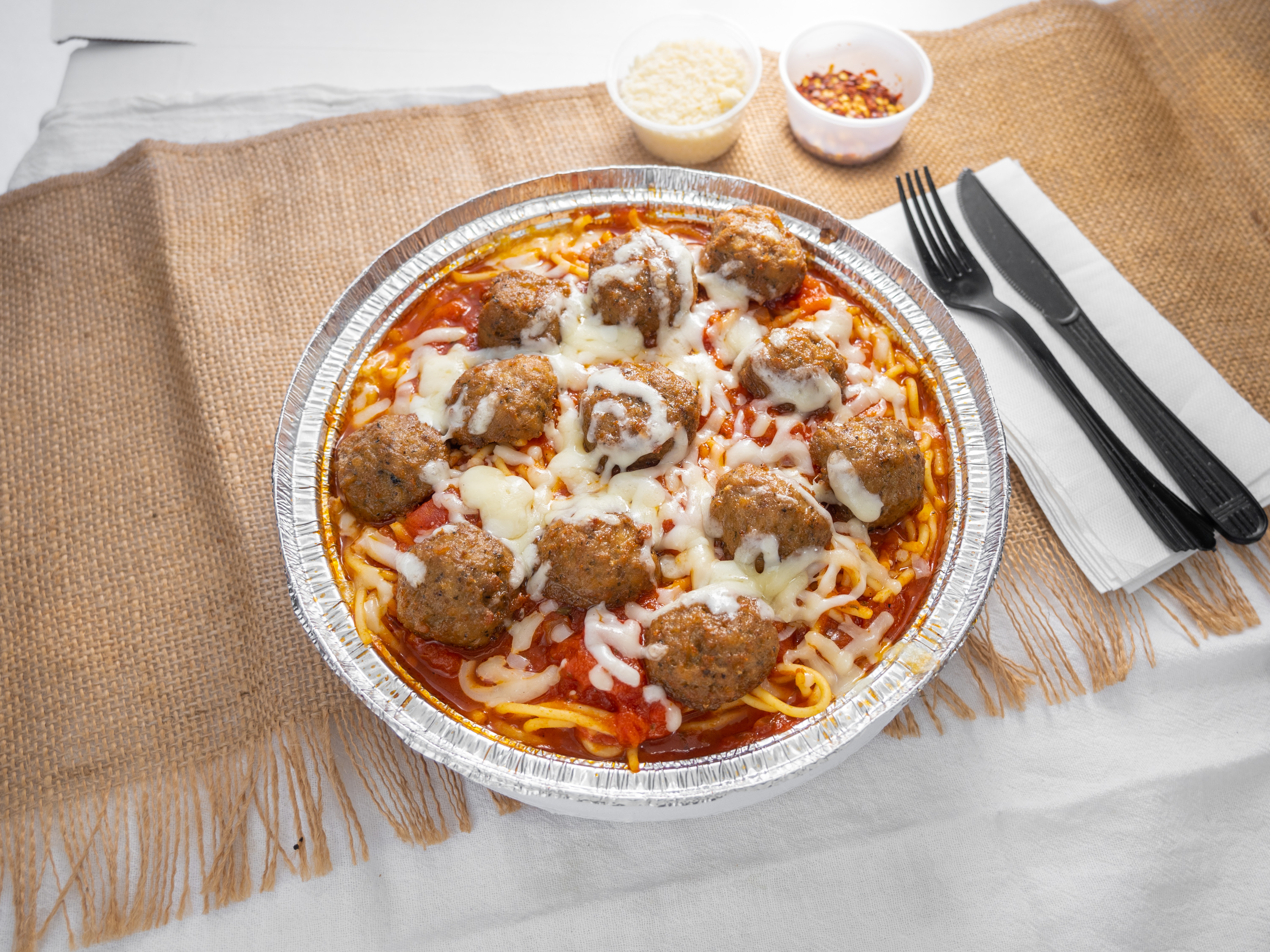 Order Spaghetti with Meatballs food online from Vito's Pizza & Grill store, Philadelphia on bringmethat.com