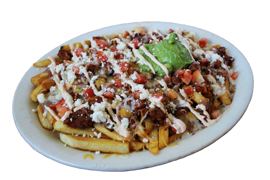 Order .Nacho Fries. food online from La Fogata Mexican Restaurant store, Los Angeles on bringmethat.com
