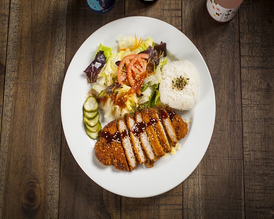 Order P5 Pork Katsu Plate food online from Ginza Sushi store, Torrance on bringmethat.com