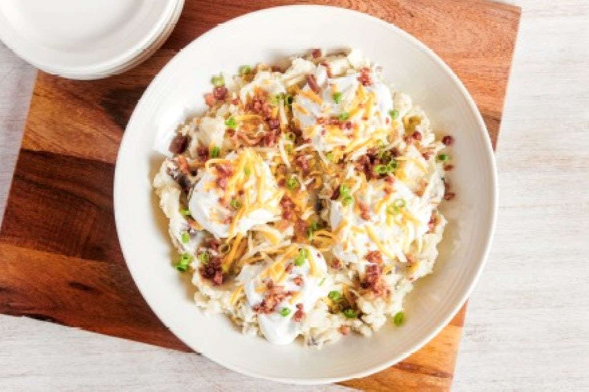 Order Loaded Mashed Potatoes food online from Outback Steakhouse store, Rome on bringmethat.com