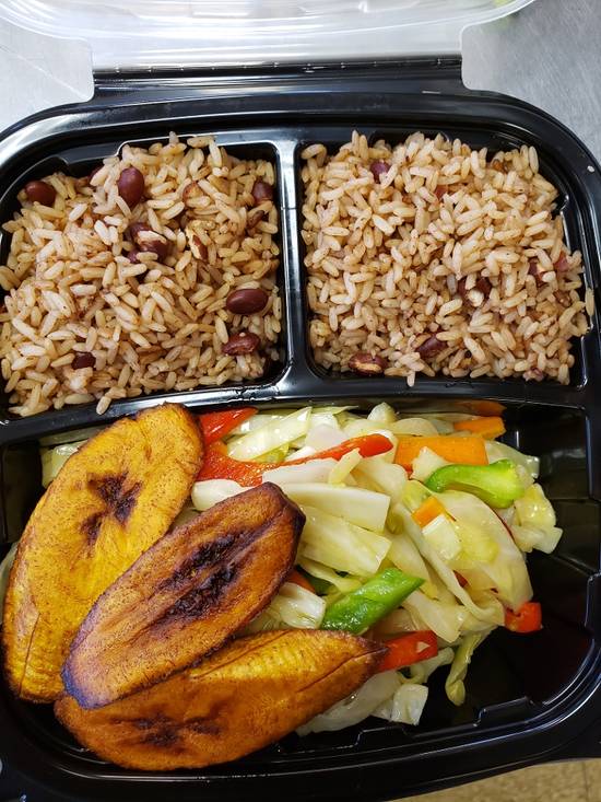 Order Veggie Platter (Comes With Cabbage) food online from Jamaican Cafe Cuisine store, Newark on bringmethat.com