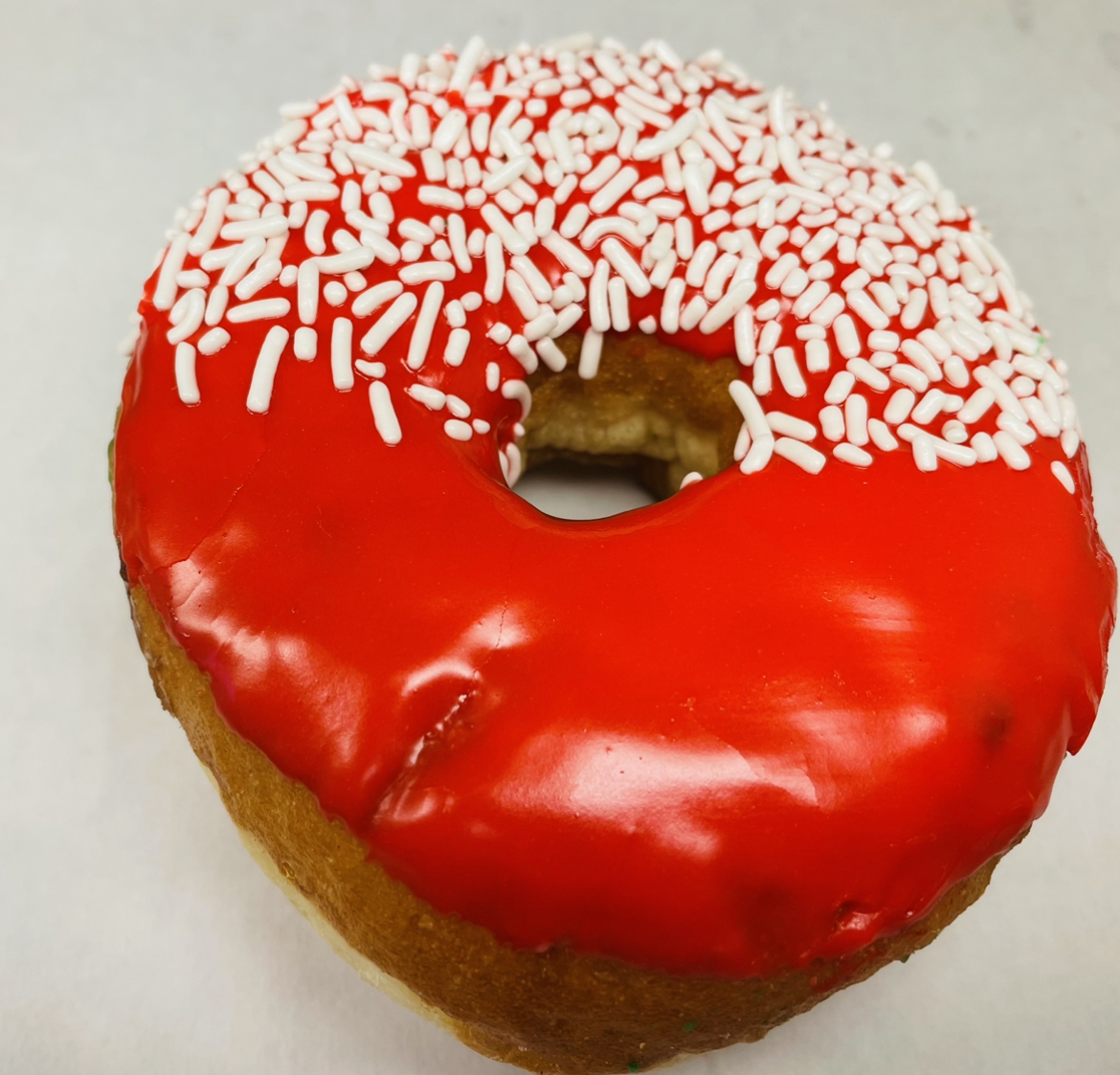 Order Strawberry Frosted Donut food online from Boston Donuts store, Fitchburg on bringmethat.com