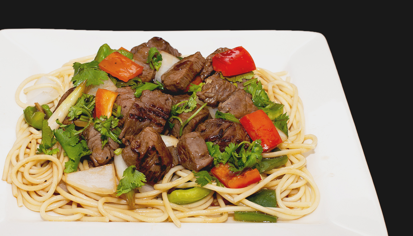 Order 51. Diced Filet Mignon with Spaghetti Noodle (mi xao kieu Phap) food online from Pho Rex store, Norco on bringmethat.com