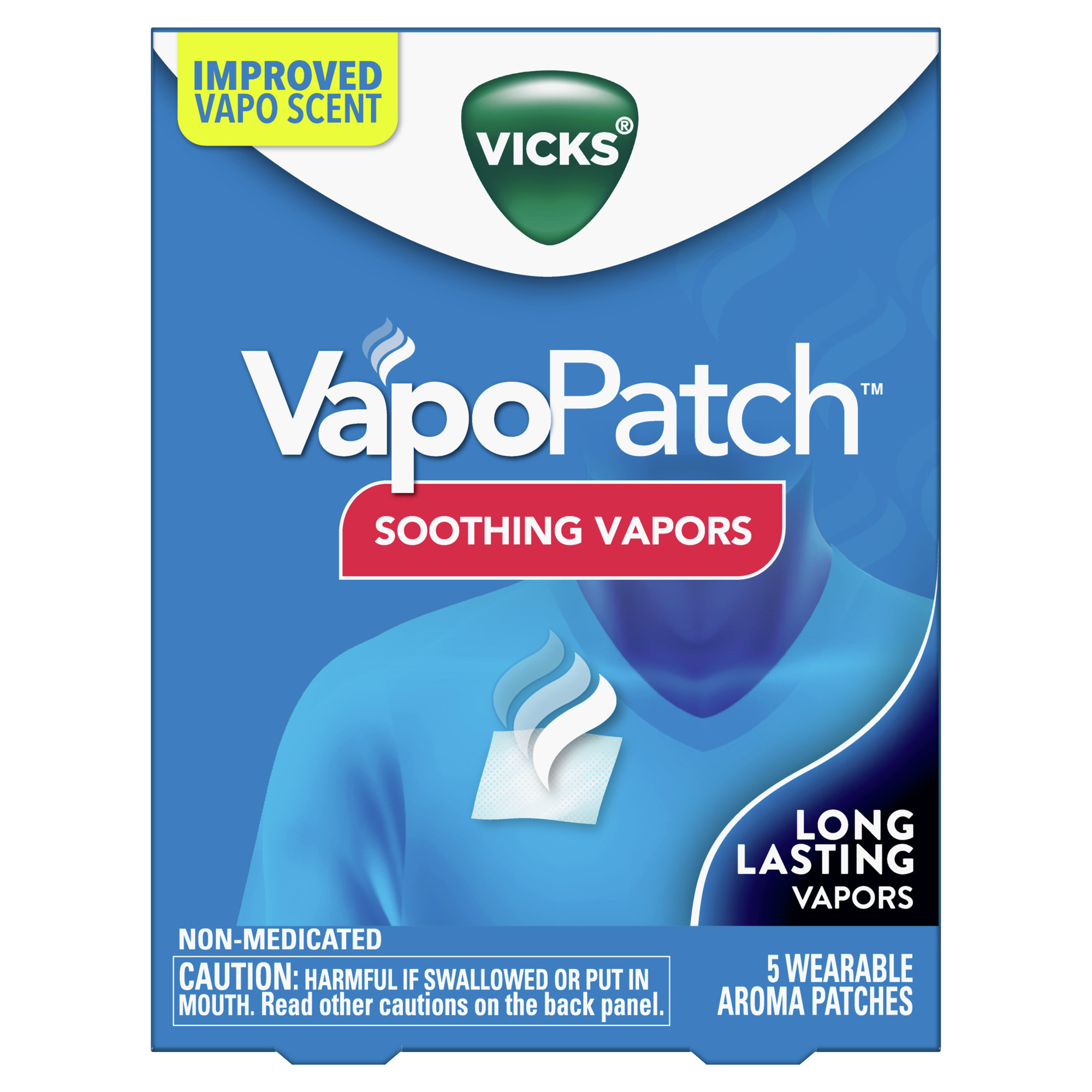 Order Vicks VapoPatch with Long Lasting Soothing Vicks Vapors - 5 ct food online from Bartell store, Edmonds on bringmethat.com