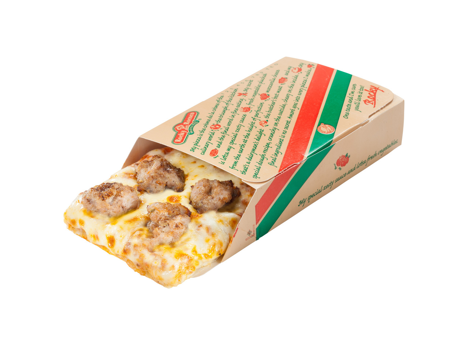 Order Italian Sausage Regular Slice food online from Rocky Rococo store, Fond du Lac on bringmethat.com