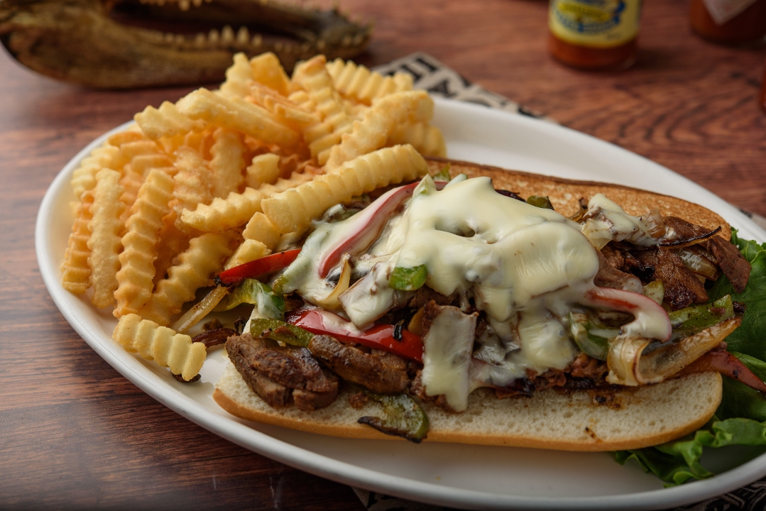 Order Philly Cheesesteak Po'Boy food online from Buzzard Billy store, Lincoln on bringmethat.com