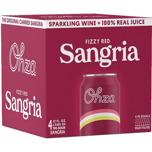 Order Ohza Sangria Fizzy Red (4PK 12 OZ) 144123 food online from Bevmo! store, Torrance on bringmethat.com