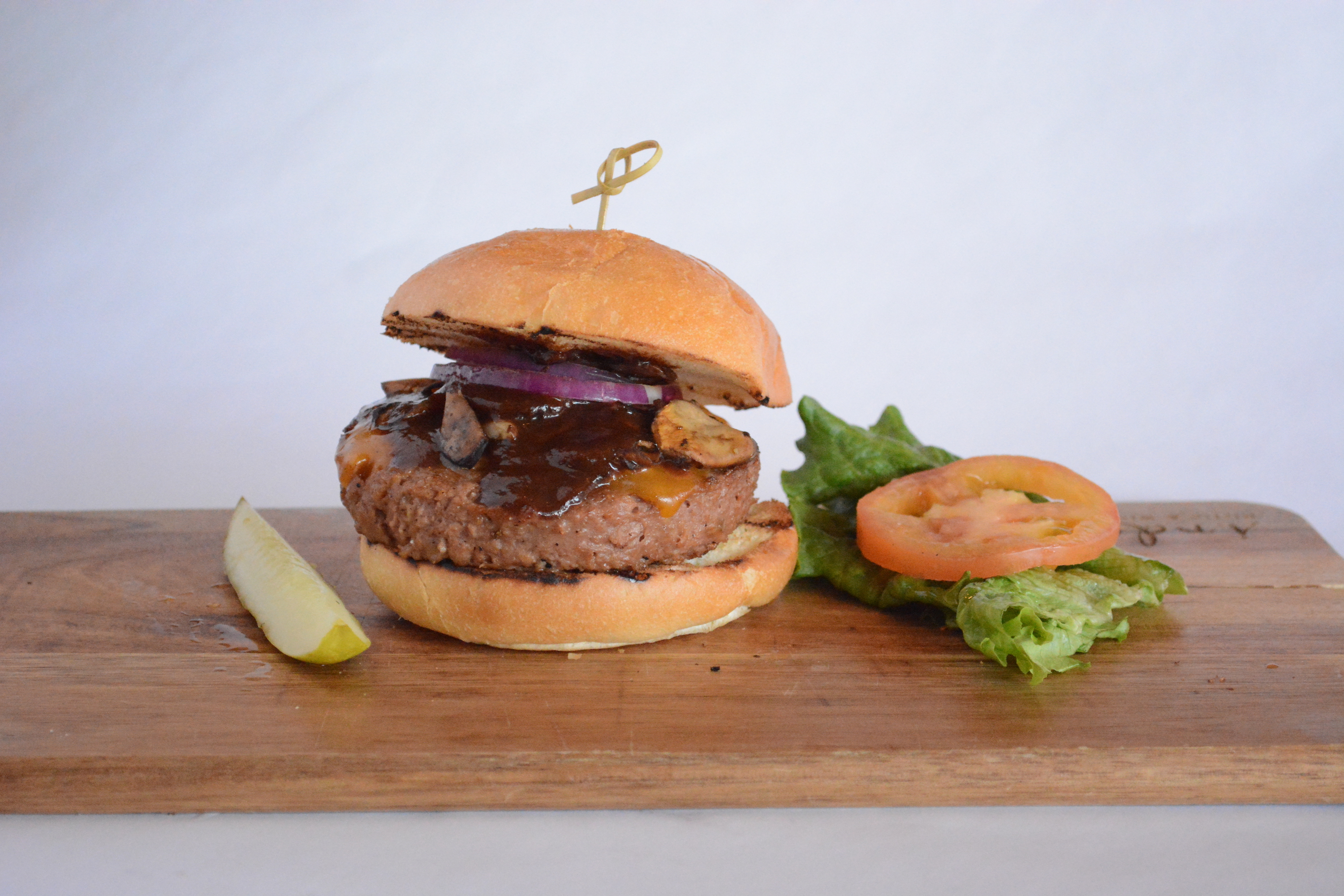 Order A1 Burger (VEGT) food online from The Colorado Vegetarian Kitchen store, Golden on bringmethat.com