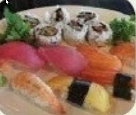 Order C. One Roll-California & 7 Piece Sushi Combo food online from Sushi Cafe store, South Elgin on bringmethat.com
