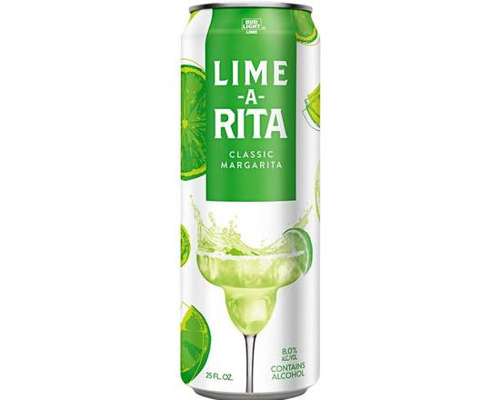 Order Lime-A-Rita, 25oz can (8% ABV) food online from Moby Liquor store, Los Angeles on bringmethat.com