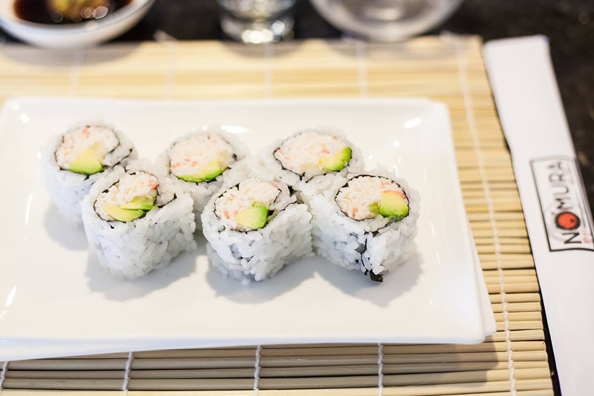 Order M1. California Roll food online from Nomura Sushi store, Los Angeles on bringmethat.com