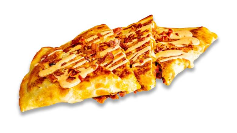 Order CRISPY CHICKEN SRIRACHA RANCH BACON QUESADILLA food online from Bubbakoo's Burritos - Freehold store, Freehold Township on bringmethat.com