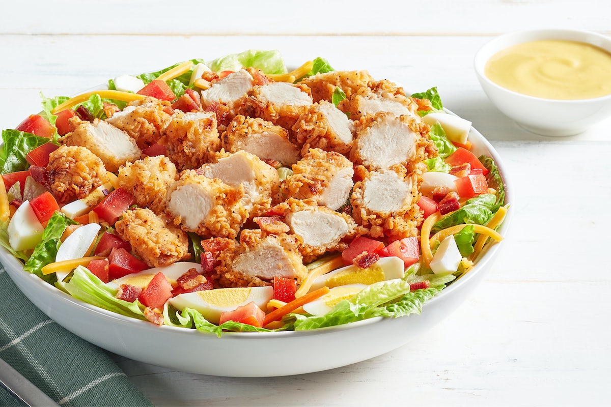 Order Southern-Fried Chicken Tender Salad Platter food online from Ocharleys store, Douglasville on bringmethat.com