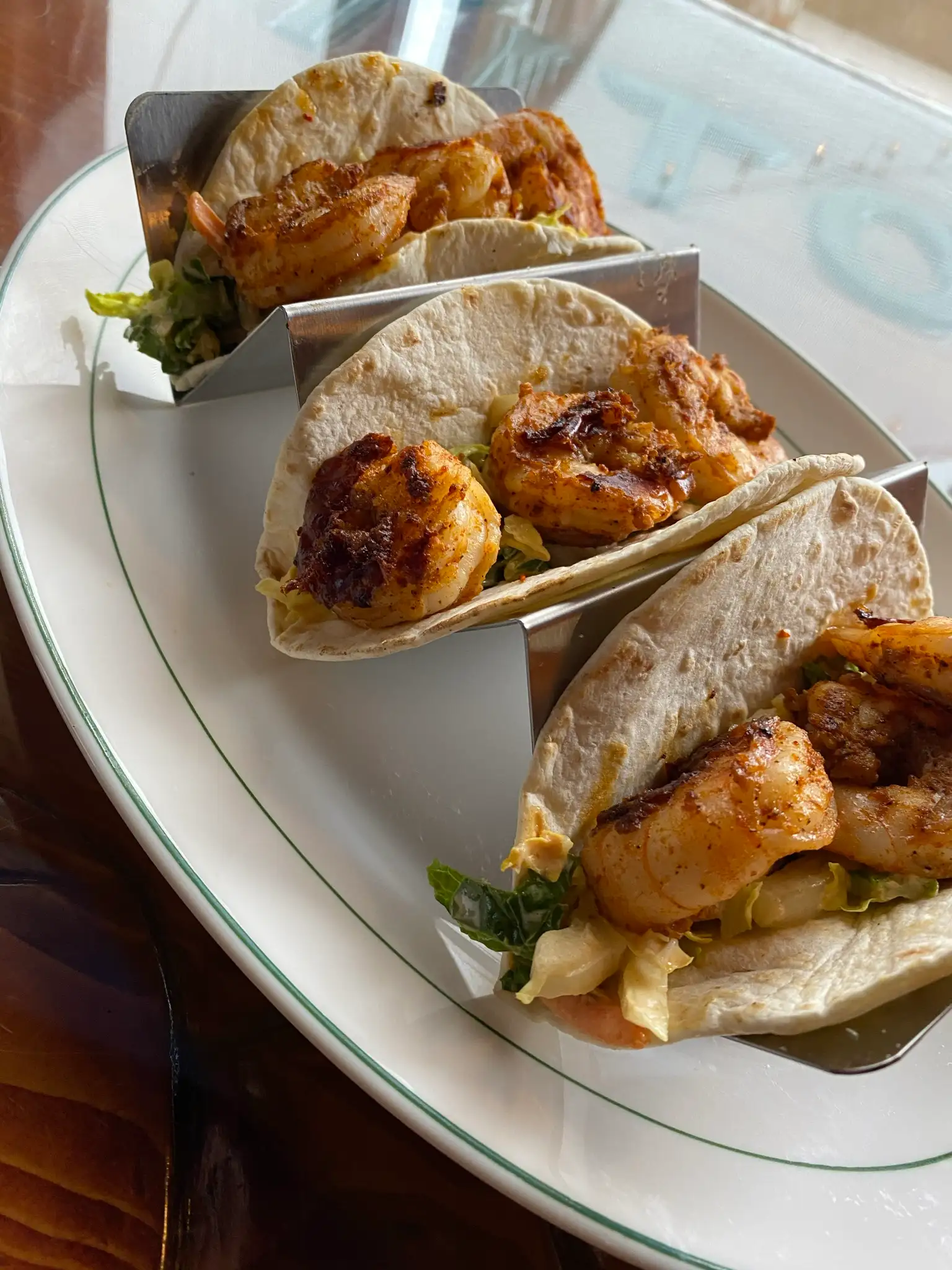 Order Marinated Shrimp Tacos food online from El Jalapenos store, Barberton on bringmethat.com