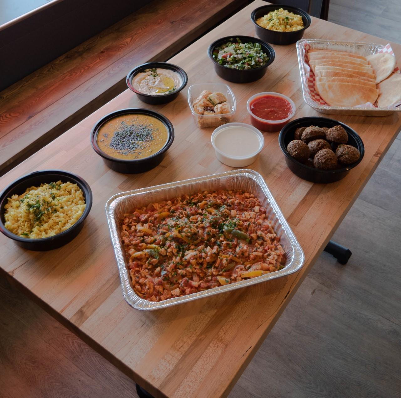 Order Family Feast (Feeds 4-5 People) food online from Pita Pita Mediterranean store, Orland Park on bringmethat.com