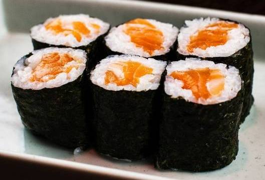 Order Salmon Roll (Maki) food online from Shabu Lee store, Norwood on bringmethat.com