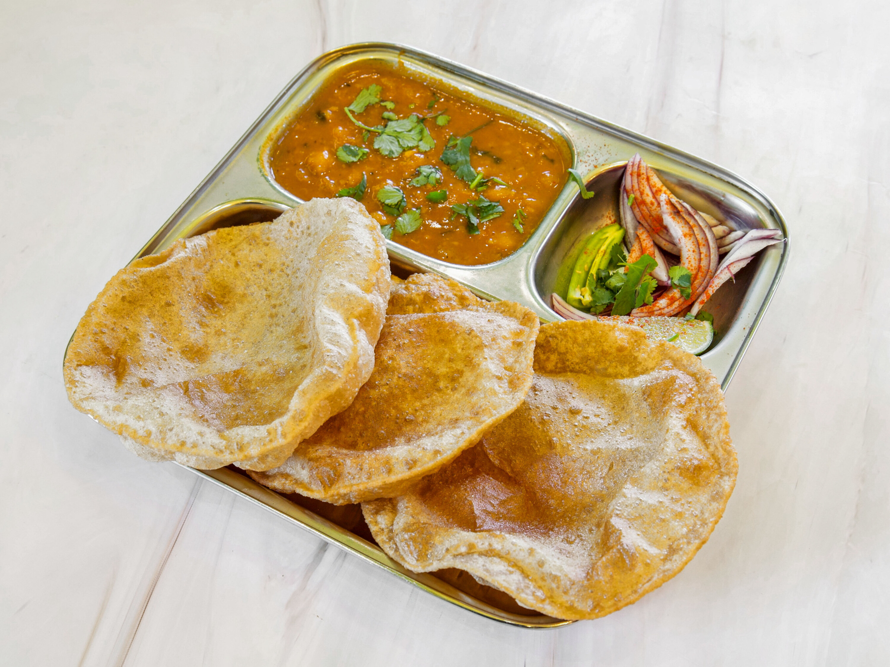 Order Chole Puri food online from Rajwadi Thali Chaat & Sweets store, Fremont on bringmethat.com