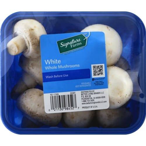 Order Signature Farms · White Whole Mushrooms (6 oz) food online from Safeway store, Bowie on bringmethat.com
