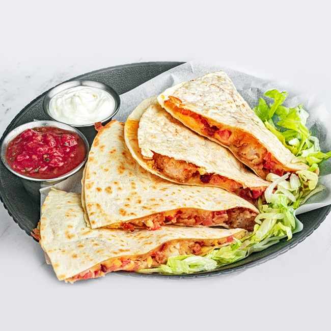 Order Shrimp BLT Quesadilla food online from Hurricane Grill And Wings store, Round Rock on bringmethat.com