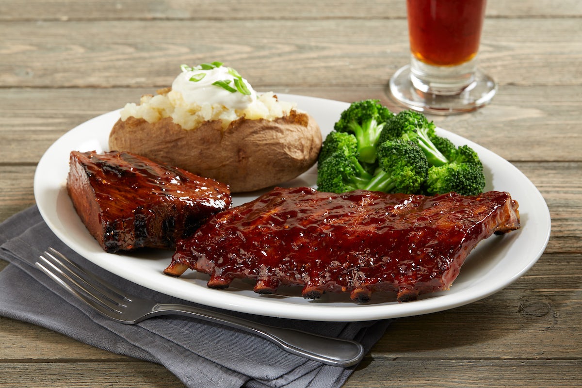 Order Tri-Tip* & Baby Back Ribs food online from BJ's Restaurant & Brewhouse store, Pearland on bringmethat.com