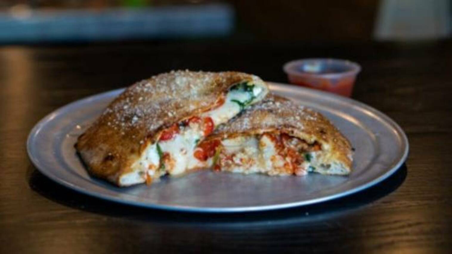 Order Demon's Spicy White Love Calzone (8" Personal) food online from Peace Love And Pizza store, Alpharetta on bringmethat.com