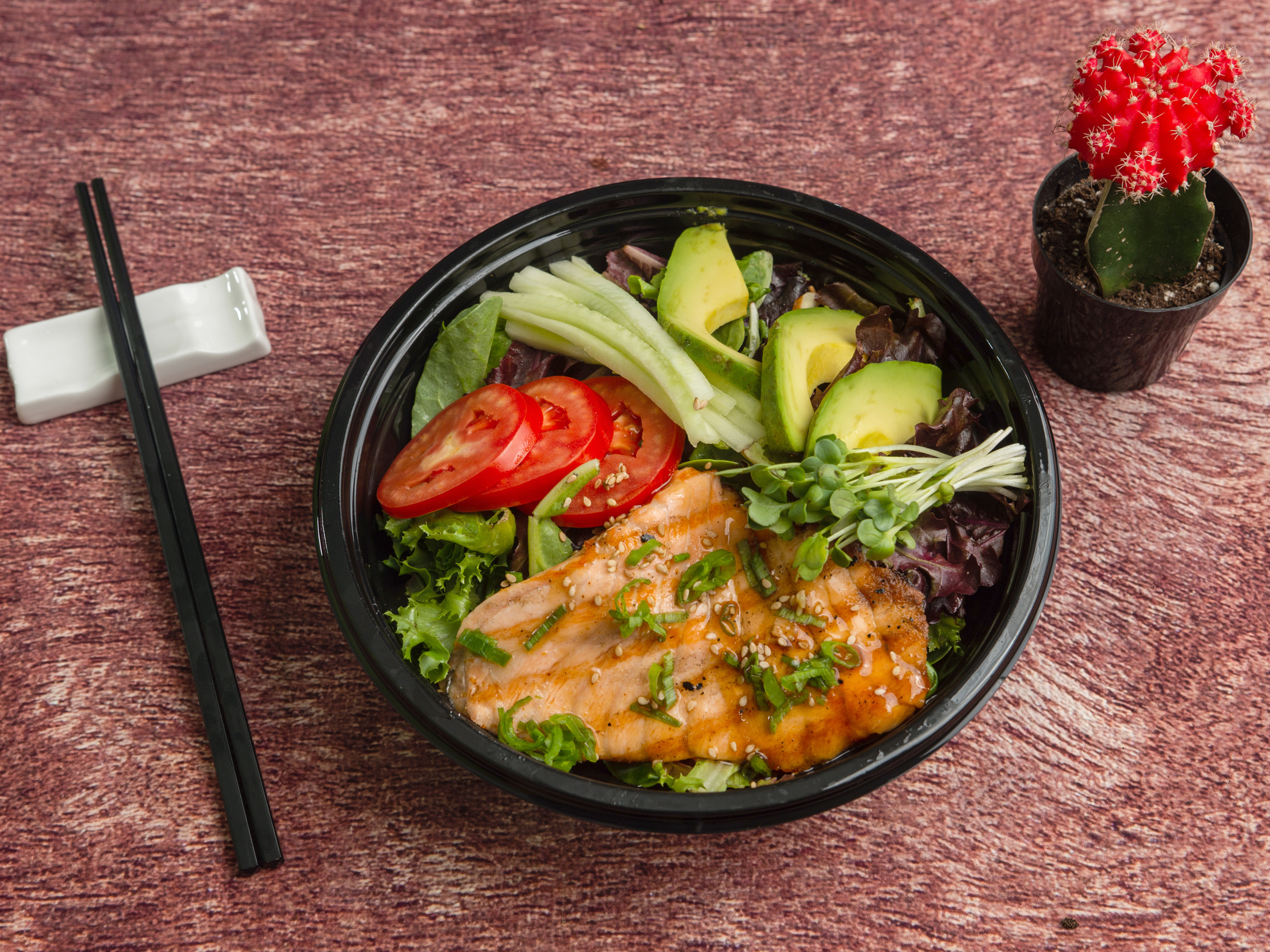 Order BBQ Salmon Salad food online from Yasai Japanese Grill store, Irvine on bringmethat.com
