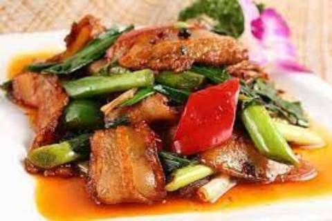 Order Twice-Cooked Pork wRice food online from Wu Er by WOW Barbecue store, Brookline on bringmethat.com