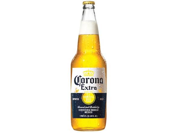 Order Corona Extra Lager Mexican Beer - 24oz Bottle food online from Sky Liquors store, Chicago on bringmethat.com
