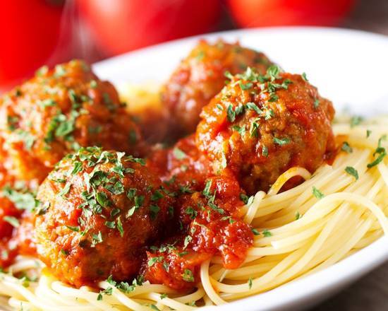 Order The Spaghetti with Meatballs food online from Pasta Glory store, La Mesa on bringmethat.com