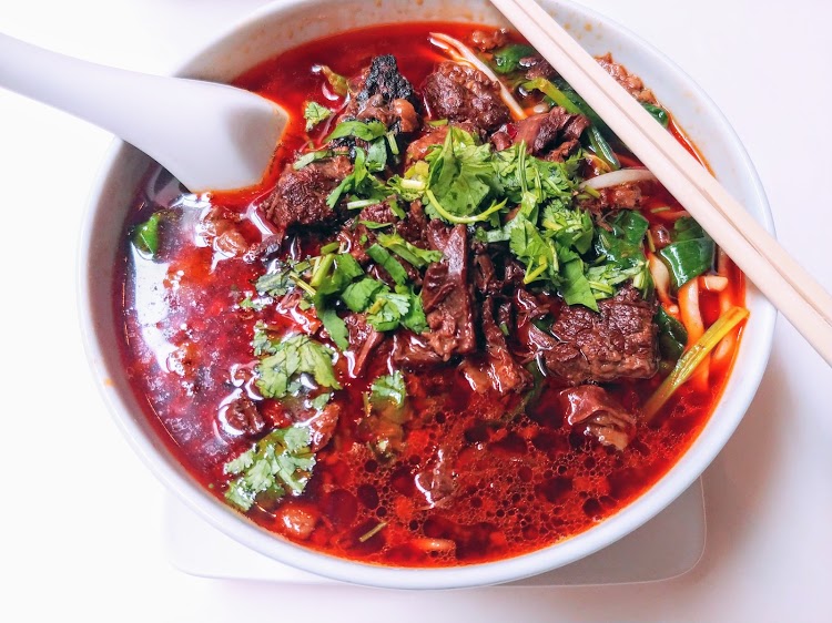 Order A6. Spicy Stewed Beef Noodle Soup  food online from Bro Chinese store, New York on bringmethat.com