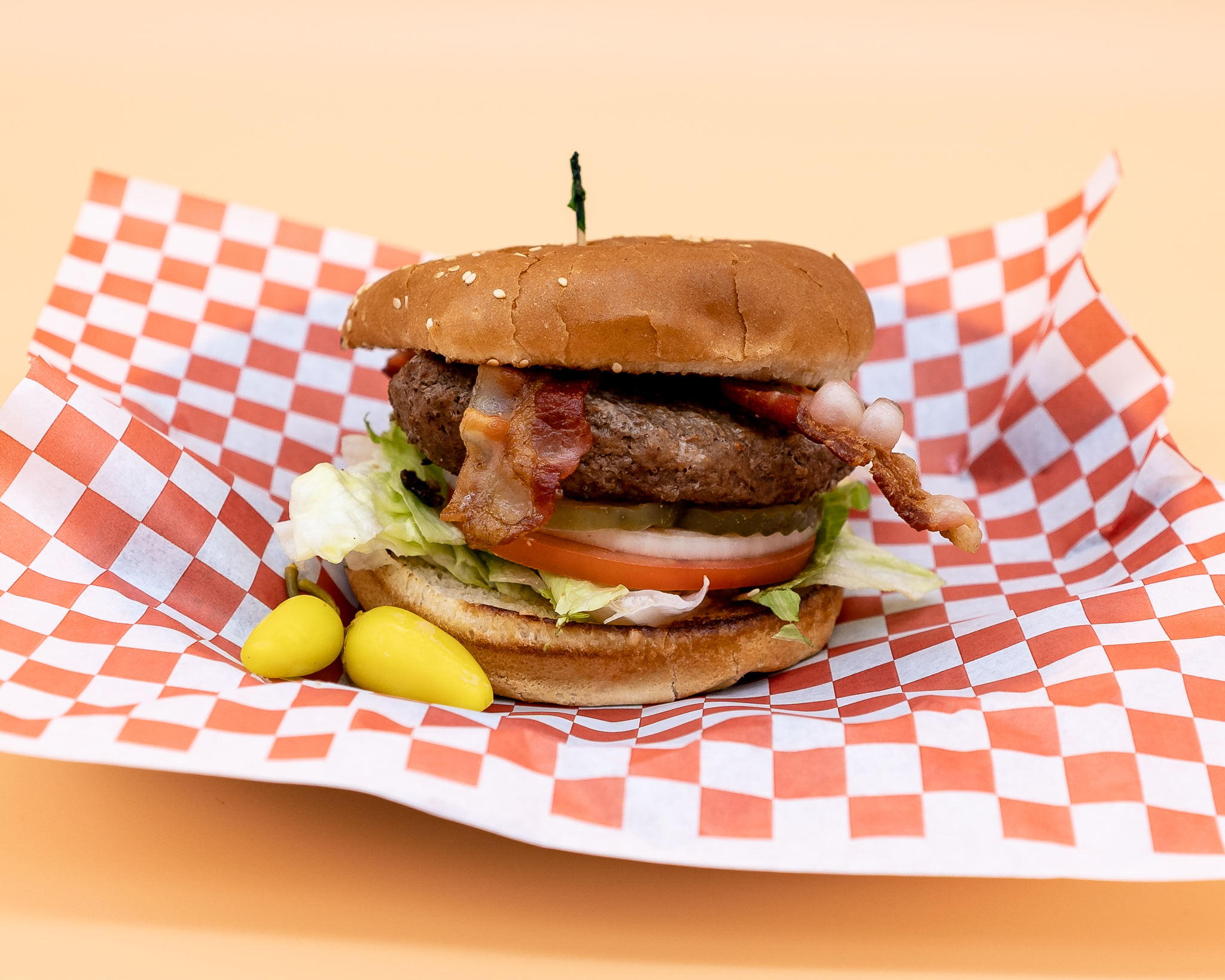 Order Bacon Burger food online from Manuel Burger store, Los Angeles on bringmethat.com