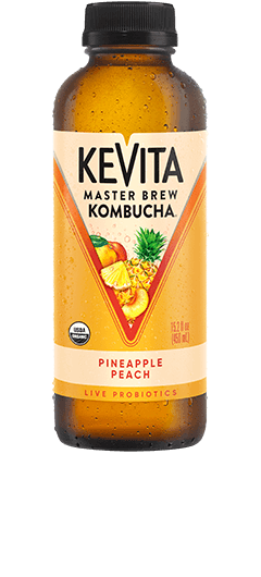 Order Kevita Pineapple Peach Kombucha food online from The Spot On Mill Street store, Occoquan Historic District on bringmethat.com