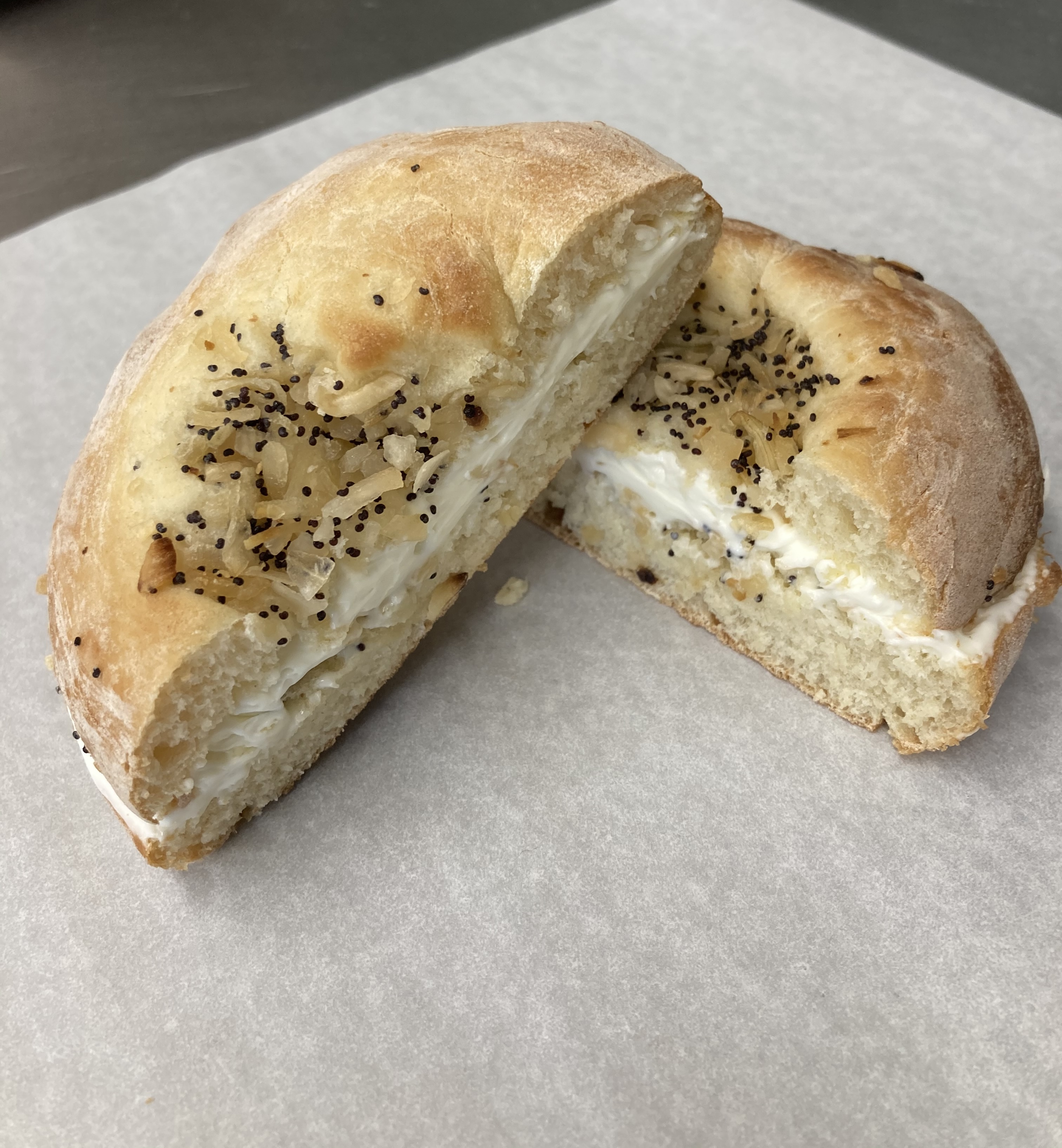 Order Toasted Bialy food online from Barry Espresso Bakery & Deli store, Eugene on bringmethat.com