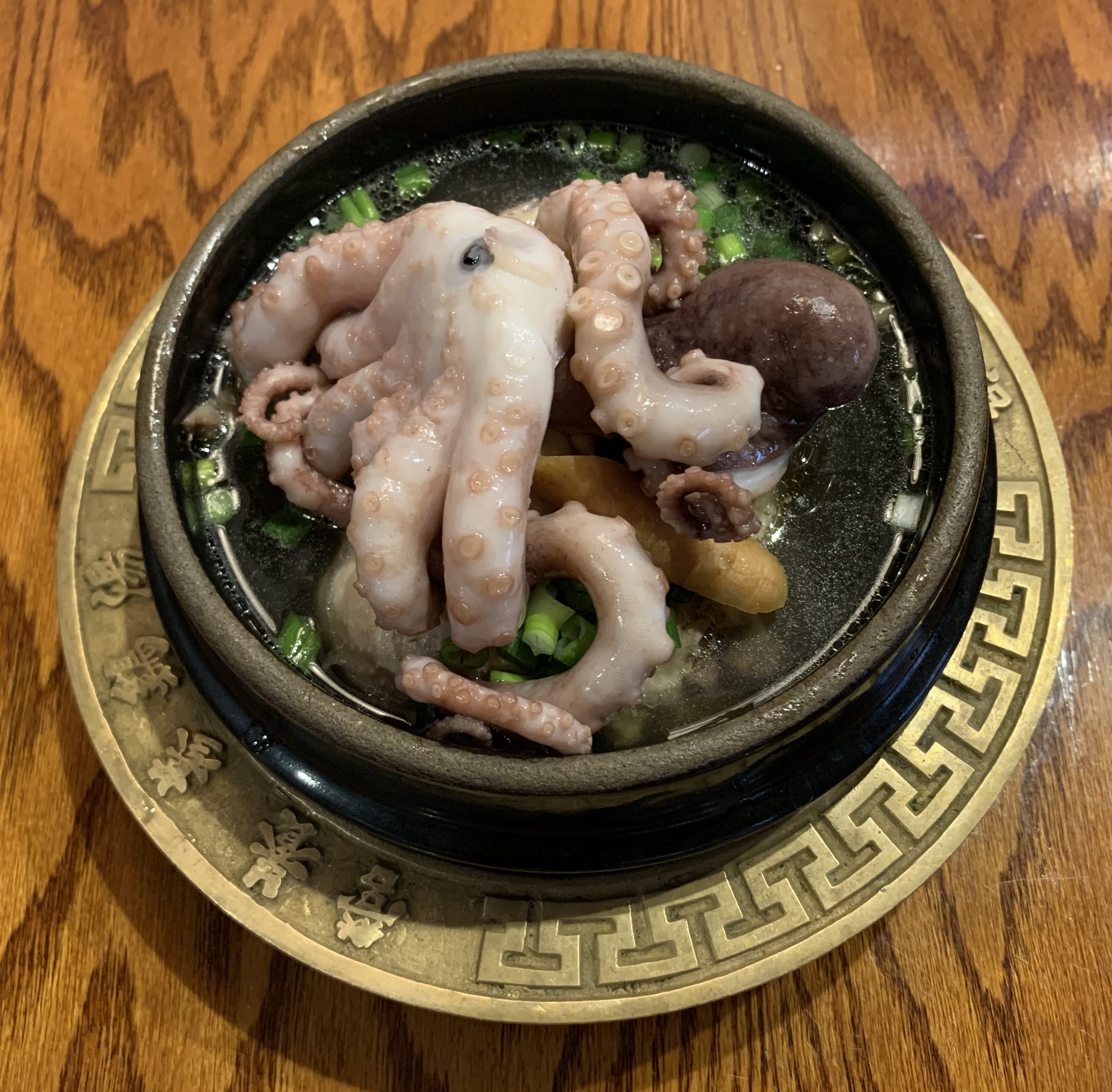 Order 낙지삼계탕 / Ginseng Chicken Soup with Octopus food online from Dine Korean Restaurant store, Buena Park on bringmethat.com