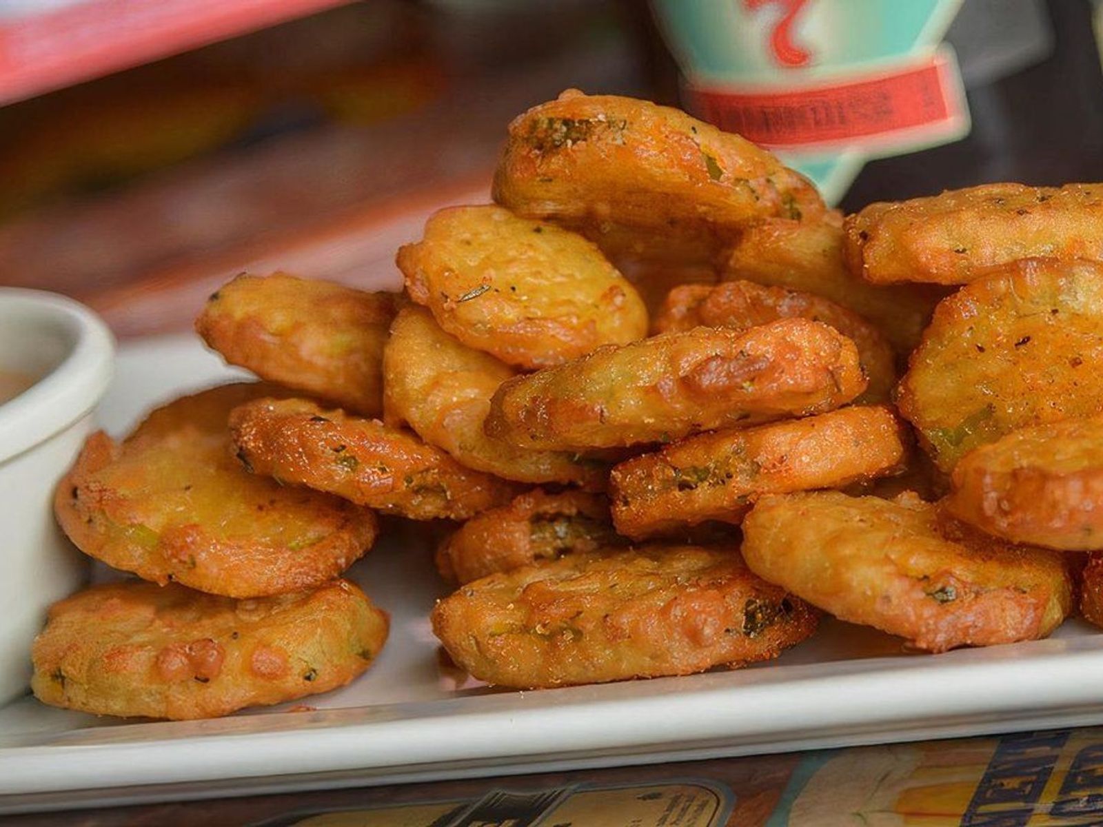 Order Fried Pickles food online from Cold Beers & Cheeseburgers store, Peoria on bringmethat.com