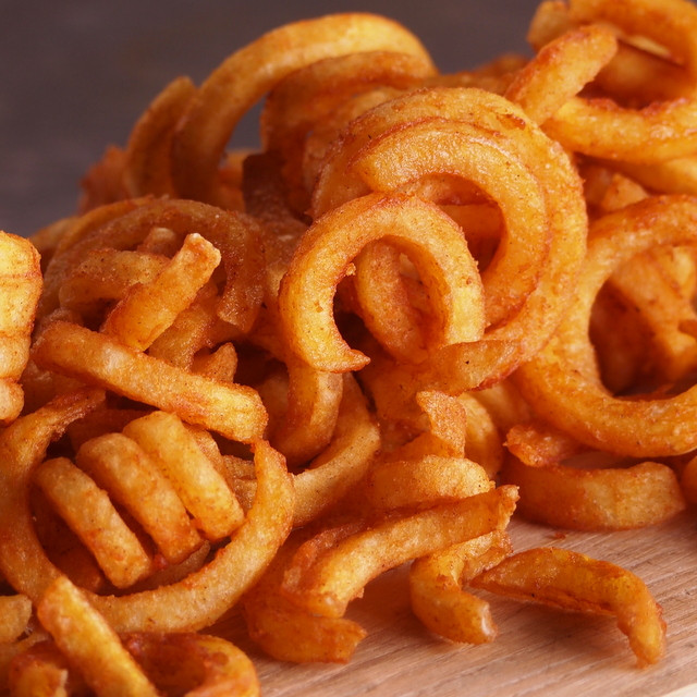 Order Seasoned Curly Fries food online from Peckville Bar And Burger store, Blakely on bringmethat.com